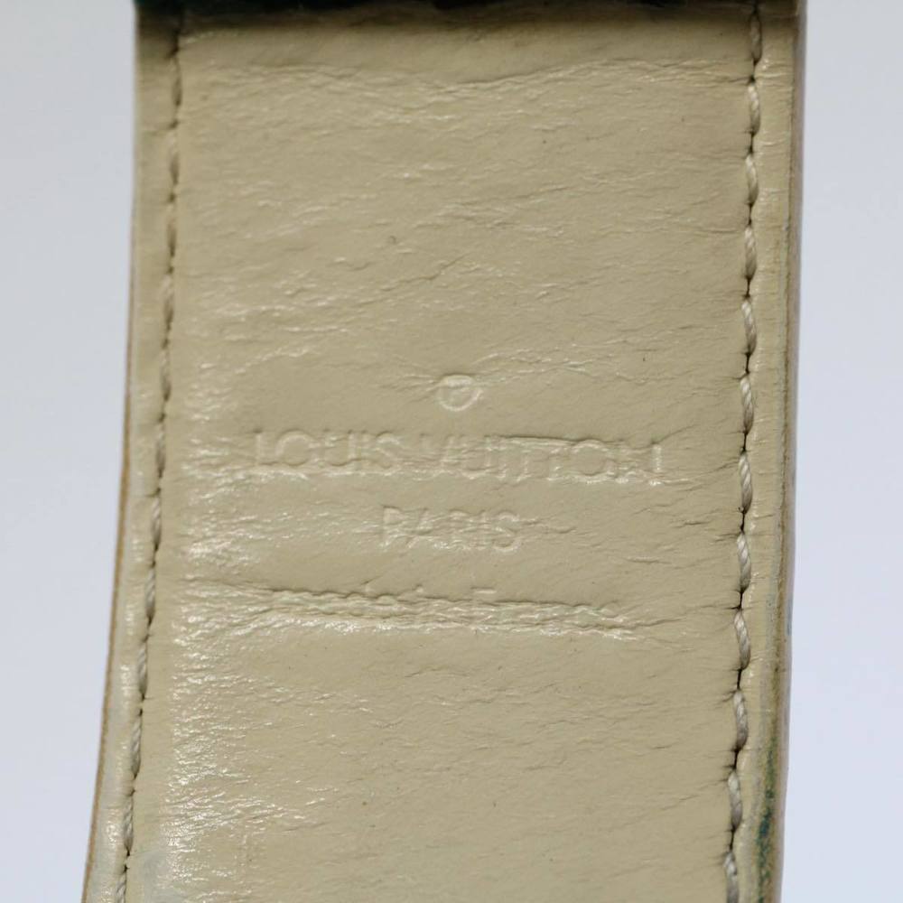 LOUIS VUITTON Damier Azur Ceinture Carre Belt 29.5""-33.5"" M9678 LV Auth 55072 - Picture 7 of 8
